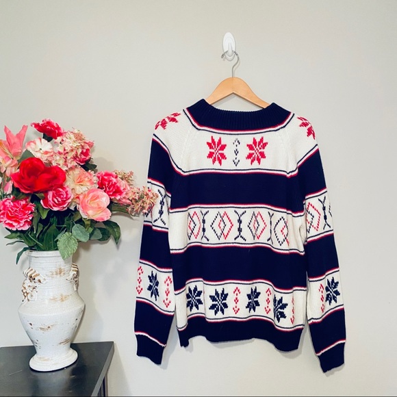 VINTAGE J.C. PENNEY Fair Isle Holiday Ski Sweater - Picture 12 of 13
